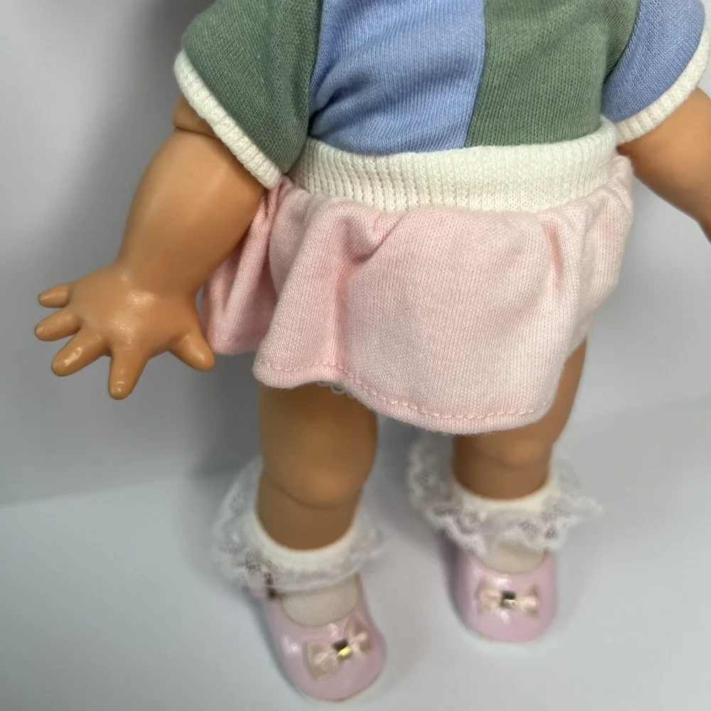 Vintage 1990 Galoob Baby Face So Playful Penny #10 Blue Eyes Pink Outfit